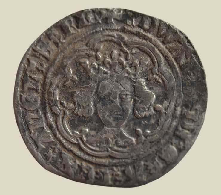Edward III Post Treaty Halfgroat with Chainmail