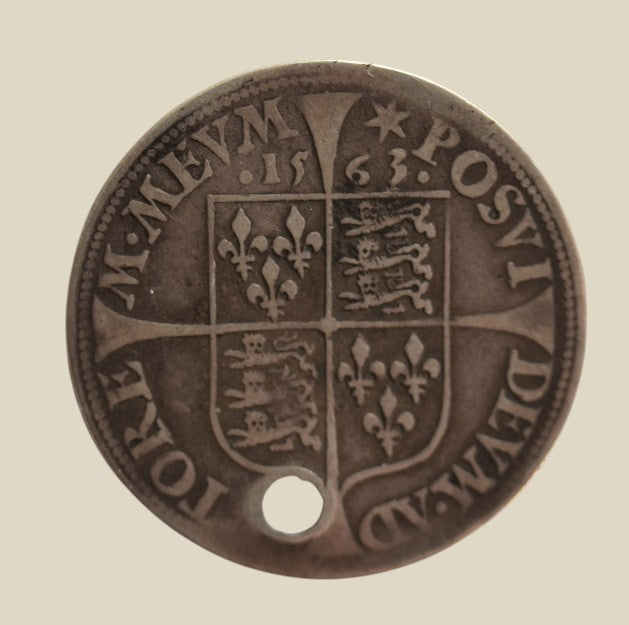 Elizabeth I Milled 1563 Sixpence Pellet Border