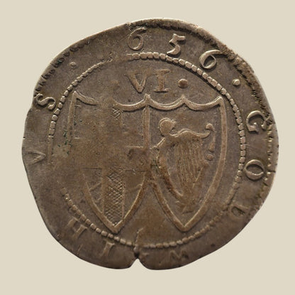 Commonwealth 1656 Sixpence